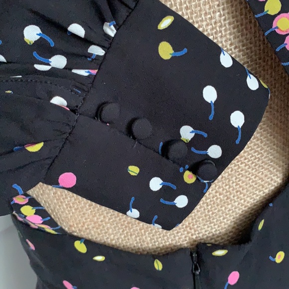 Free People Size 6 Polka Dot Long Sleeve Dress - Picture 5 of 6